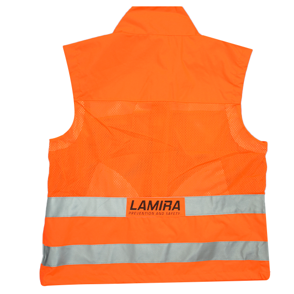 Chaleco Alta Visibilidad Premium Lamira Naranja AS-4410 - 1